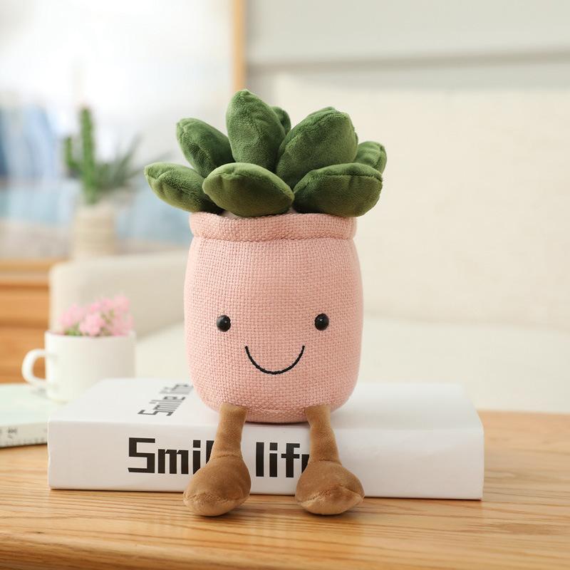 

Creative Plant Tulip Succulent Mushroom Doll Home Ornament Plush Toy Living Room Flower Decoration Ragdoll 25Cm without feet (0.18kg)