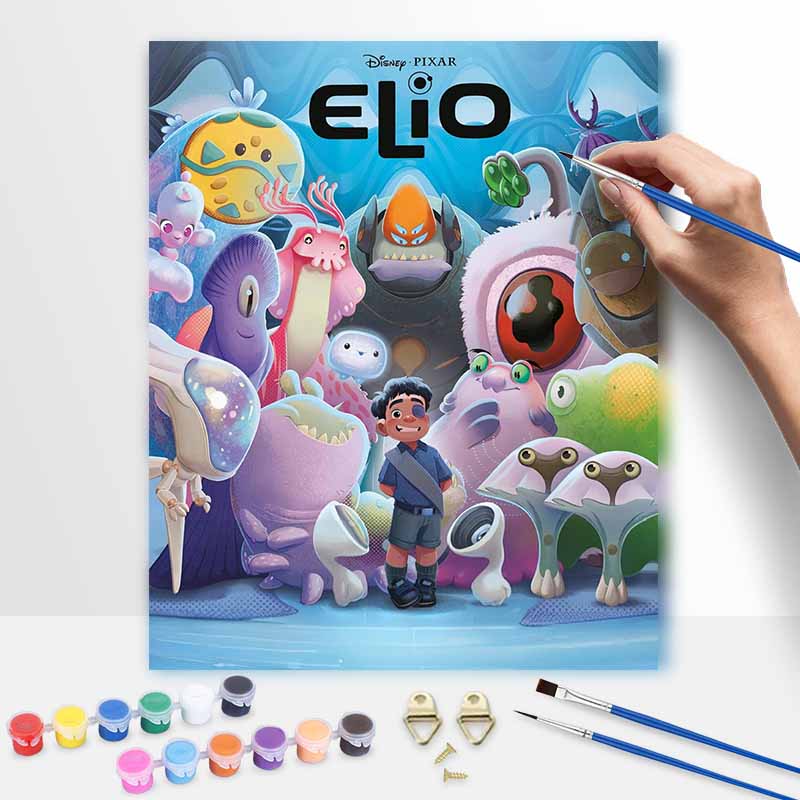 Disney Elio Painting Kit, Hand Painting Canvas DIY Home Decor 20x30cm