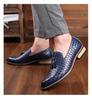 Fashion Men's Casual Shoes Woven Leather Men Classic British Style Tassels Loafers Mens Slip-on Outdoor Driving Flats
