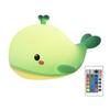 Silicone Night Light for Kids Cute Whale Touch Light, USB Rechargeable Bedside Lamp with Nursery 3 Brightness & Remote Control, 30 Min Timer
