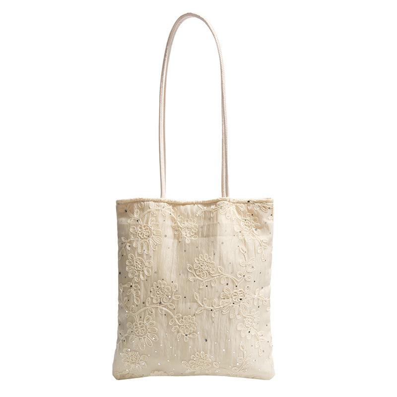 

Fashionable Summer Embroidered Shoulder Bag for Casual Commuting with A Single Strap Design бежевый