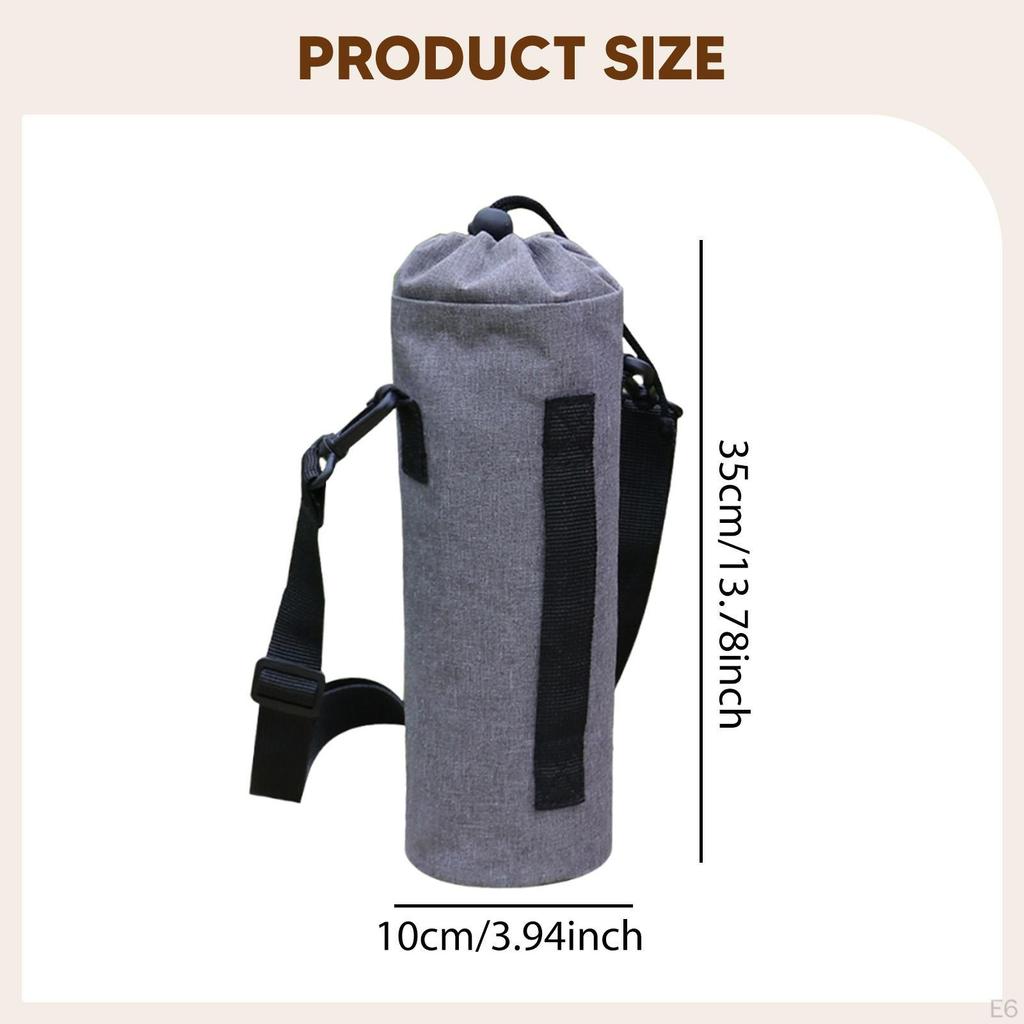 Insulated Bottle Holder Bag Water Cover Oxford Cloth Shoulder Strap Dustproof Suitable for
