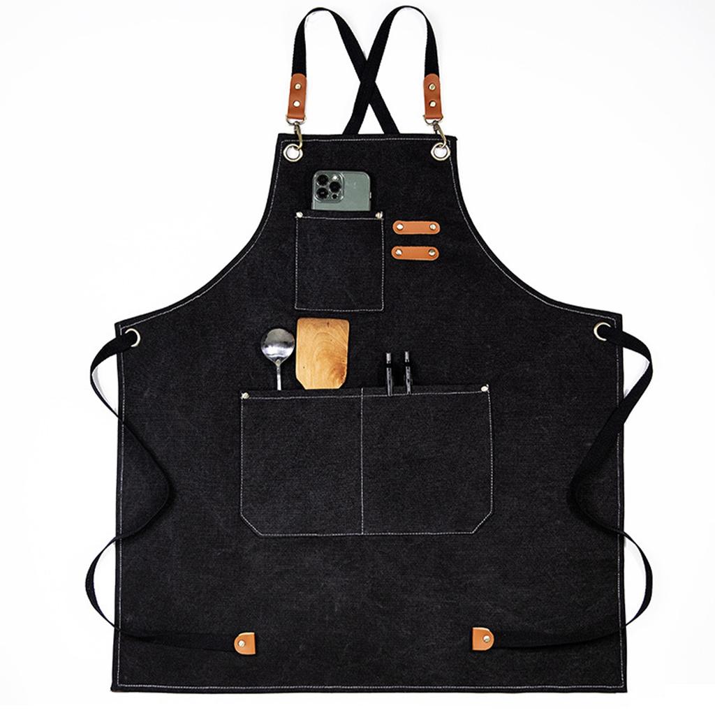 Grembiule da lavoro Impermeabile Traspirante Regolabile Ispessito Unisex Grembiule da cucina con tasche per BBQ