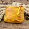Unisex Leder Münzbeutel Vintage Handgemacht Mehrfarbig Reißverschluss Geldbörse Kartenhalter Schlüsselkartenhalter Tasche für Damen & Herren