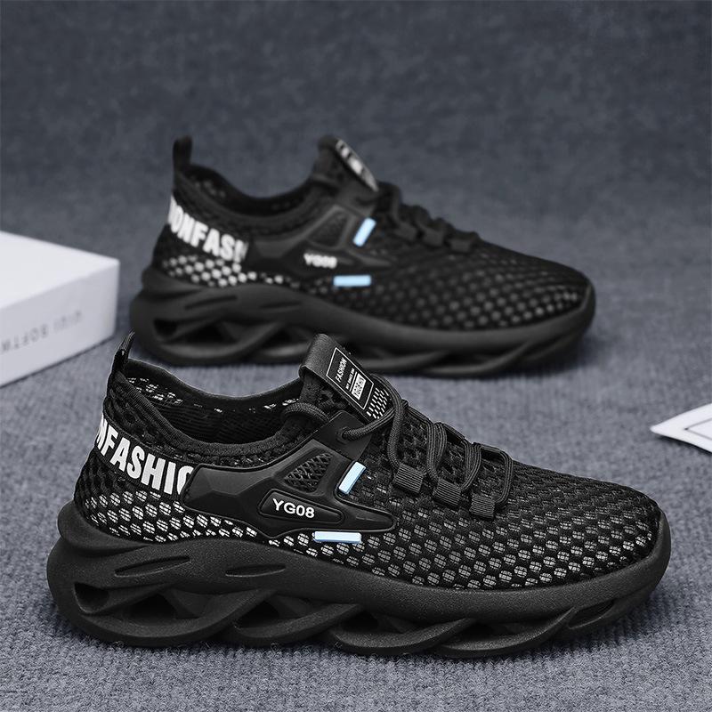 

Summer new daily running sports lace-up trendy men s shoes large mesh mesh breathable low-top sports men s shoes 39