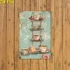 Vintage Metal Sign Tea Set 30x20cm Kitchen Cafe Decor