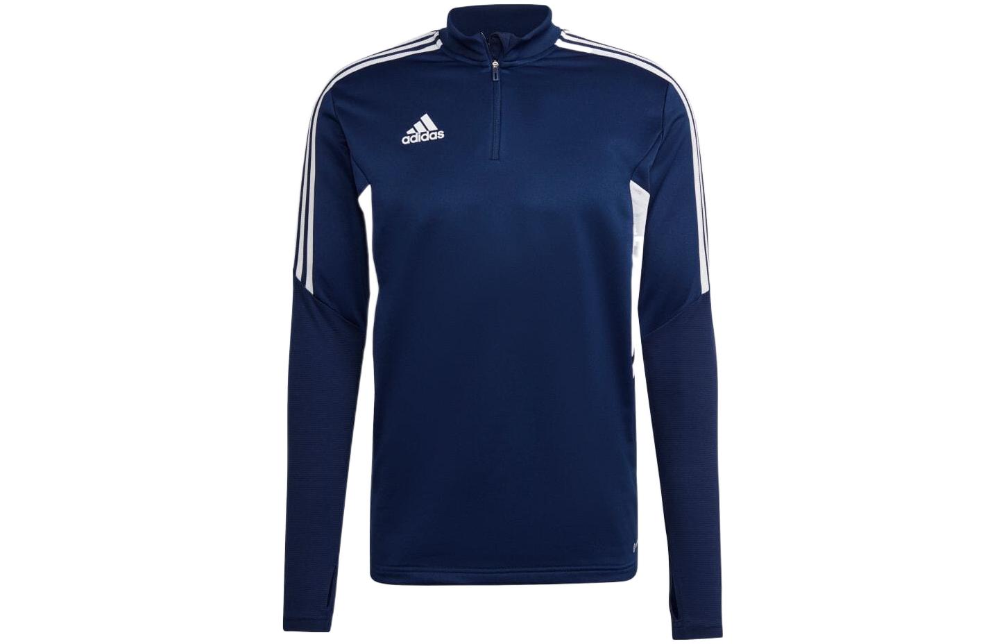Adidas T Shirts Men s Marine Blue Stand Collar Moderate Straight Fit HA6270 XL