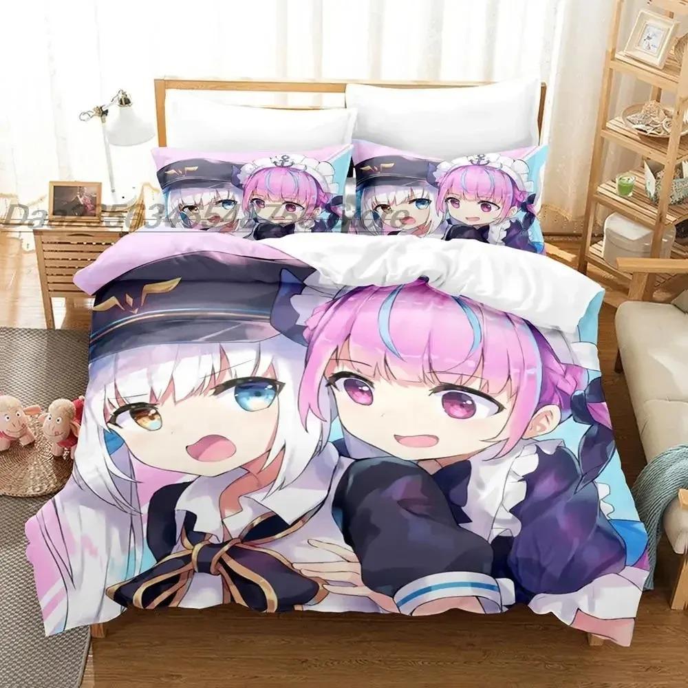 Minato Aqua Bedding Set Single Twin Full Queen King Size Bed Set Aldult Kid Bedroom Duvetcover Sets 3D Print Anime bed sheet set