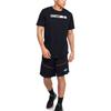 Under Armour Ribbed Collar Basketball Sports Crew Neck Short Sleeve T-Shirt Men Tops Black 1351328-001