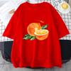 Fruit Pomegranate Orange Harajuku Women Tshirt Fashion Kawaii Female T Shirt Spring and Summer Casual Short Sleeve Tops Couples