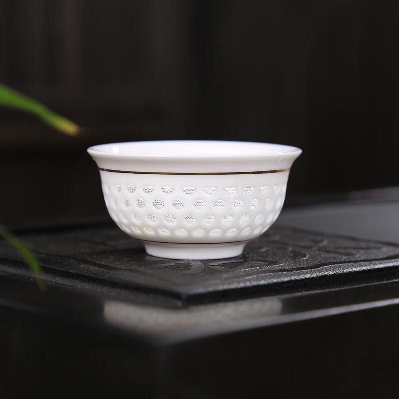 Shangqi Linglong Honeycomb Porcelain Teacup Set