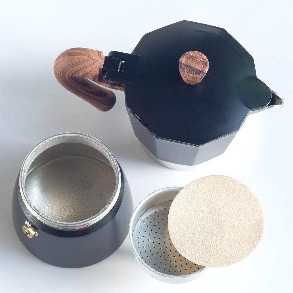 PATIKIL Cup Disc Coffee Filter Disposable Round Brown Paper 64mm Outer Diameter for Espresso Maker Cafe Office Home Use 400 Pieces 1-2