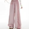 Casual Pants Women Moisture Wicking Wide Leg  Color Block Lace Long Pants Sporty for Trendy Outfits