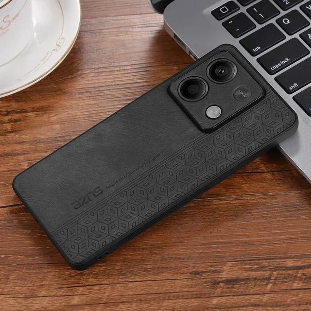 

Чехол из искусственной кожи с тиснением в стиле ретро для Xiaomi Redmi Note 13 Pro Plus 5G 12 11 12S 11S 13C 12C 10C 10A, противоударный силиконовый чехол для телефона с мягкой рамкой Note 13 4G чёрный