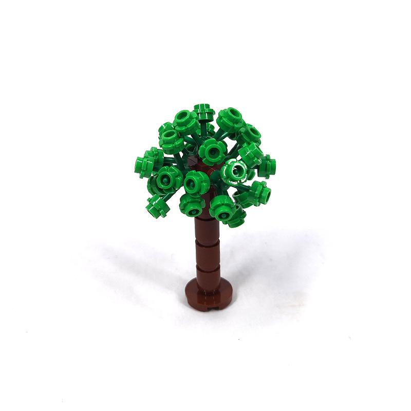 Assemble small pellet flower ball tree house wedding city street scene hydrangea building block toy