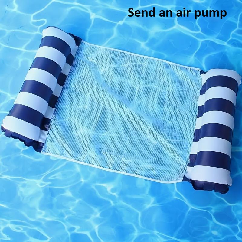 1/2pcs Striped Pool Floats,Inflatable Swimming Floats for Pool Party&Beach,Foldable Lounge Floats,Summer Water Fun PVC Floaties