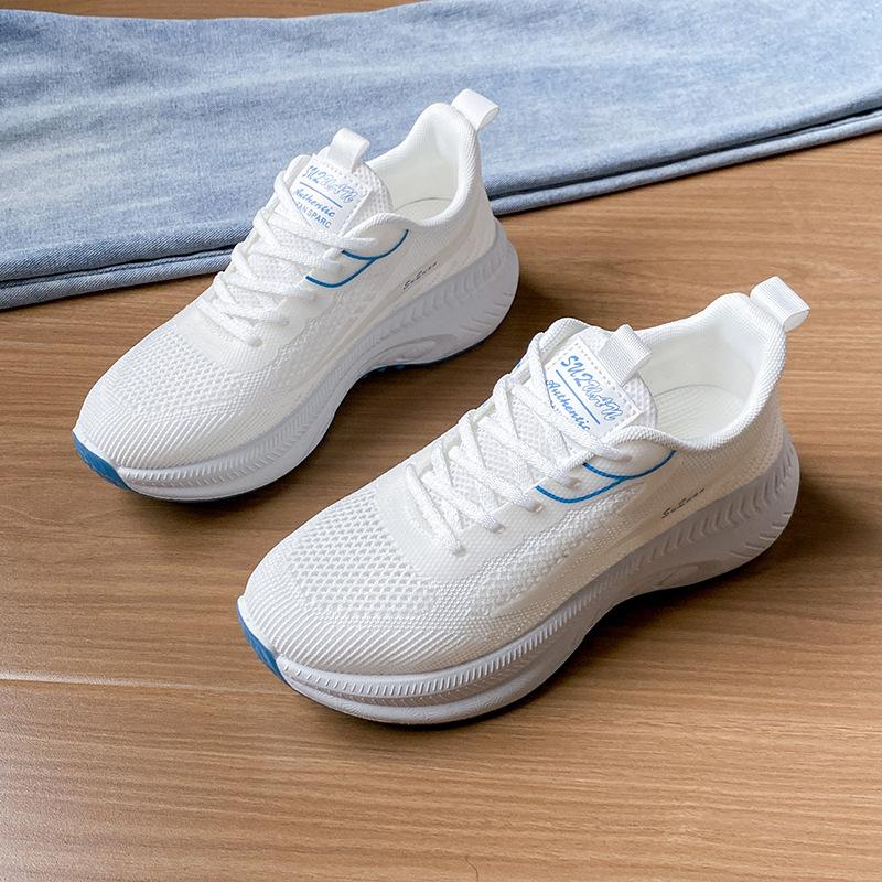 

Модные женские кроссовки для бега, дышащая повседневная обувь, легкая белая теннисная спортивная обувь, повседневные кроссовки для ходьбы для женщин 40 белый