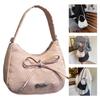 Underarm Bag Solid Color Shoulder Bag High-end Portable Crossbody Bag Butterfly Knot Small Size Handbag Versatile Use