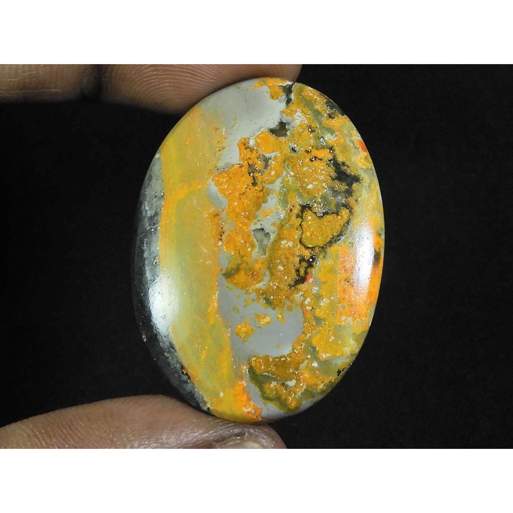58Cts. Natural Bumble Bee Jasper Oval Cabochon Loose Gemstone 28X40X06 MM D-88