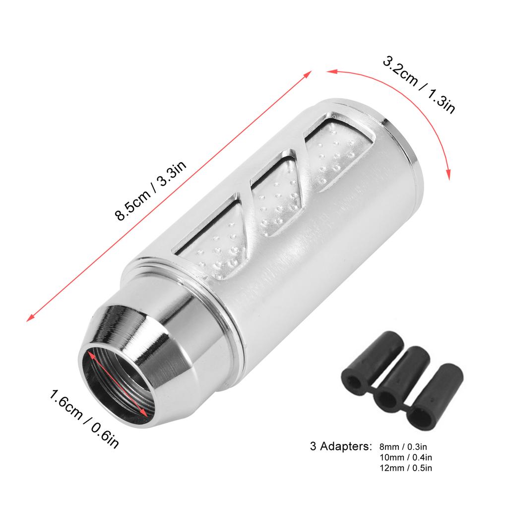 Gear      Knob Headball Aluminum Alloy with 3 Adapt S for Car