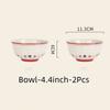 Pastoral Style Ceramic Tableware Soup Bowl Salad Bowl Dish Pasta Dessert Plates Dinnerware Dinnerware Table Decoration