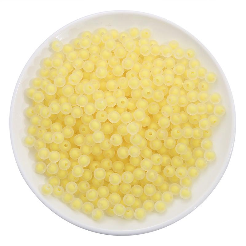 Frosted Acrylic Round Beads for DIY Jewelry and Beading Accessories