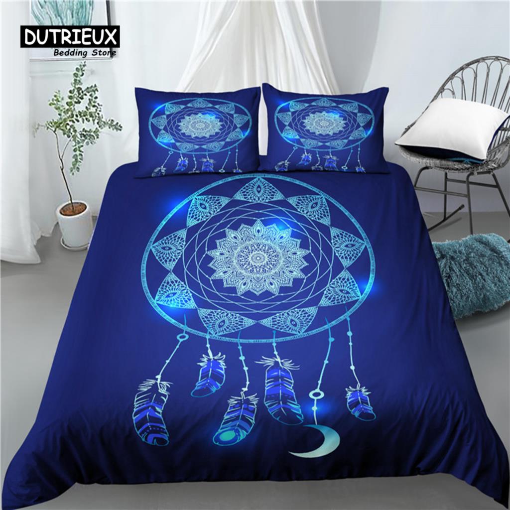 Home Living Luxus 3D Traumfänger Druck 2/3 Teile Bequeme Bettbezug Kissenbezug Bettwäsche Sets EU/US/AU Größe