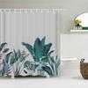 Waterproof Shower Curtain Fresh Plant Leaves Polyester Fabric 3D Printing Leaf Bathroom Curtains For Bathroom Decor With Hooks