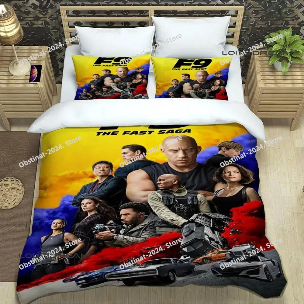 Jessica Chen Unisex Fast & Furious Printed Bedding Sets Exquisite Bed Supplies Set Duvet Cover Bed Comforter Set Bedding Set Luxury Birthday Gift