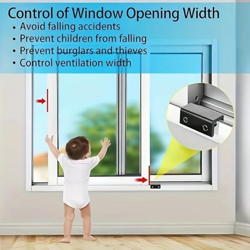 Adjustable Aluminum Alloy Sliding Window Lock Child Protection Anti-Theft Limiter – Durable Home Safety Accessory