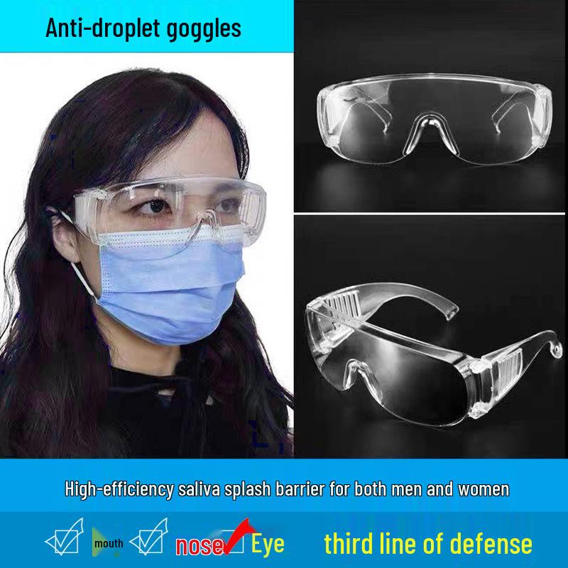 Gogle przezroczyste o wysokiej rozdzielczości: Wiatroodporne, Bryzgoszczelne, Okulary ochronne do jazdy na rowerze i ochrony przemysłowej