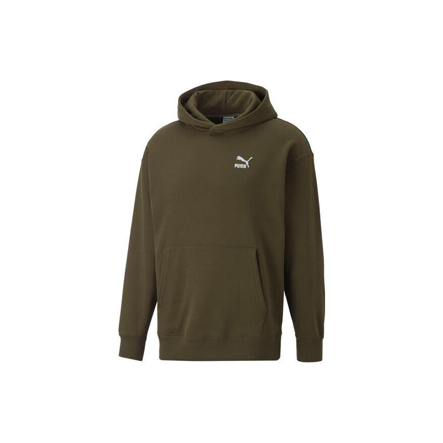 PUMA Men's Lifestyle Collection Sweatshirts Men's Dark Green Hooded Moderate Regular 537720-62