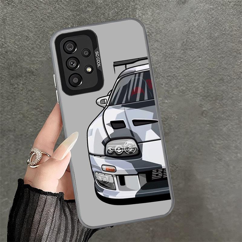 Simple Japanese Sports Cars Pattern Soft Phone Case for Samsung A17 A16 A15 A14 A13 A57 A56 A55 A54 A53 A37 A36 A35 A34 A33 A26
