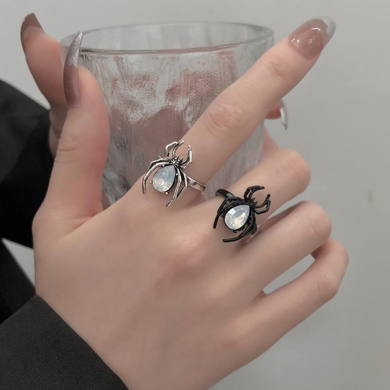 Spinnenförmige Öffnungs-Fingerringe Verstellbare Fingerringe Offene Ringe Legierungsmaterial Schmuck Geschenk für Frauen Freundinnen