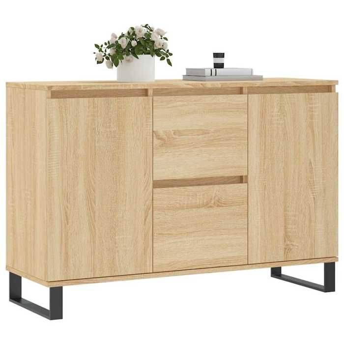 VidaXL Buffet, Armoire Latérale avec Pieds, Meuble de Rangement, Organisateur de Salon Salle de Séjour Intérieur, Chêne 827215
