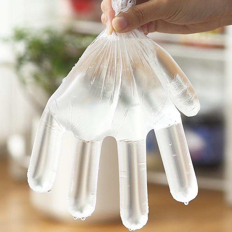 Disposable PE Plastic Gloves for Kitchen Hygiene - Clear, Thickened, Ideal for Cooking, Baking, and Food Handling