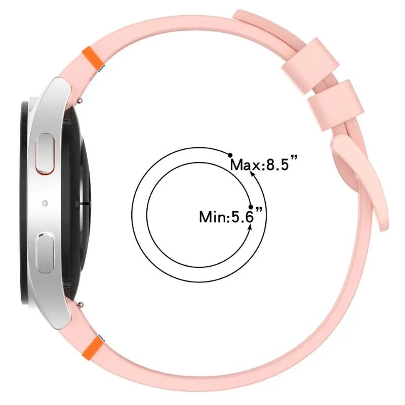 Silicone Strap for Samsung Galaxy Watch7 6 5 4 44mm 40mm Sports Watches Instead of Bracelets for 6/4 Classic 47mm 46mm 43mm 42mm