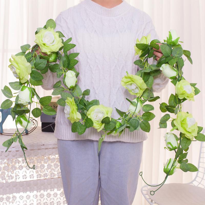 Artificial Rattan Rose Vine for Ceiling & Wall Decor - Wedding & Pipe Covering