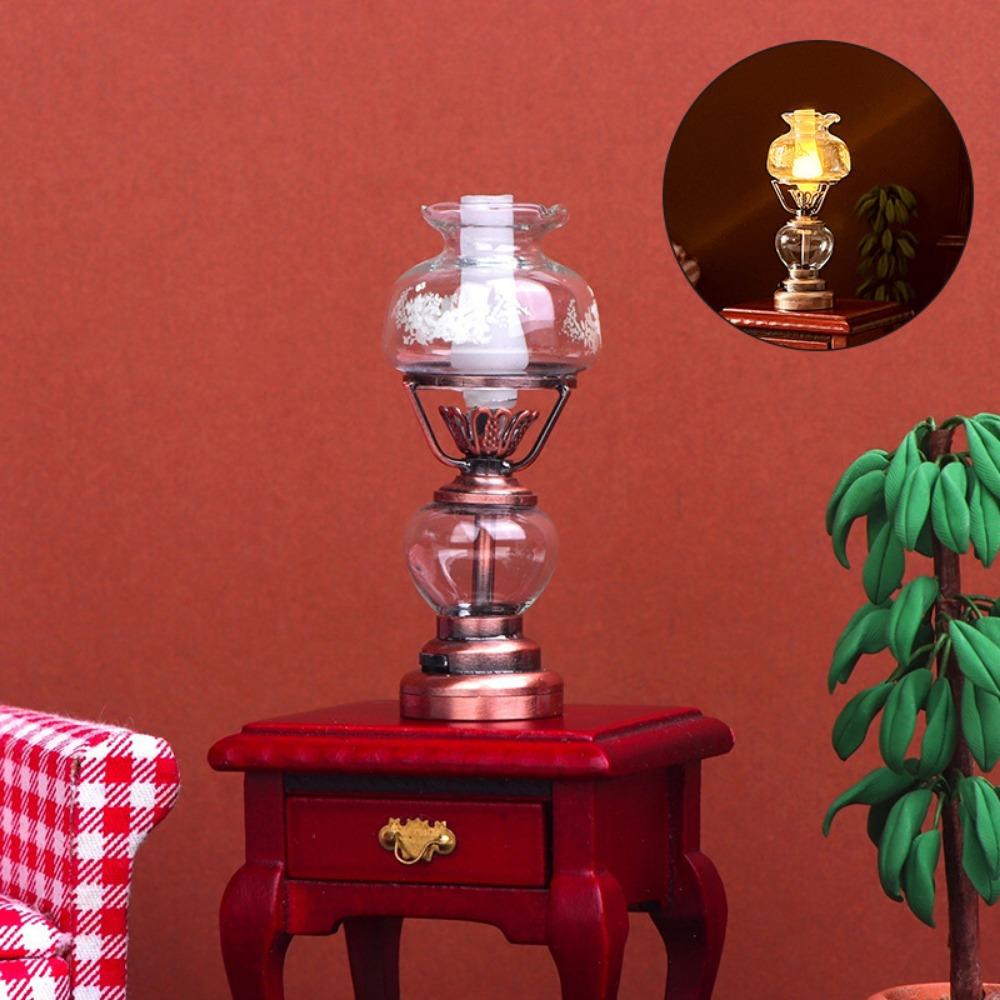1:12 Dollhouse Colored Glass Lamp 10 Styles Ceiling Lamp Chandelier Doll House Accessories