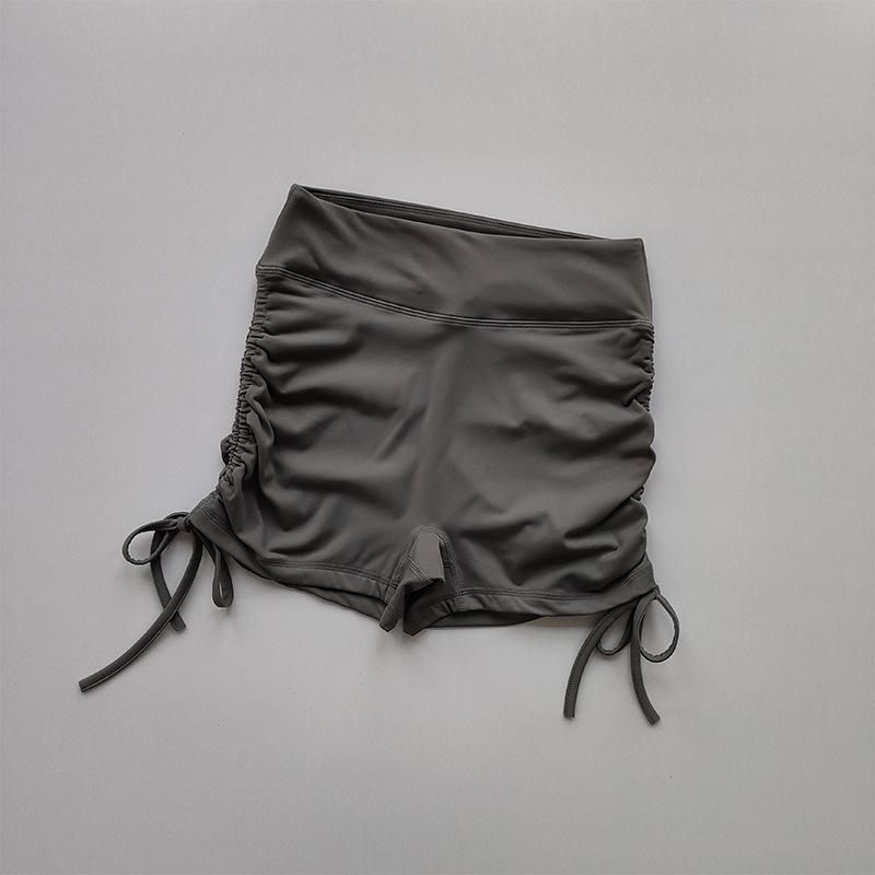 

Женские спортивные шорты с высокой талией и эффектом «обнажённости» - Подтягивающие бёдра, Без видимых линий, Для йоги Small