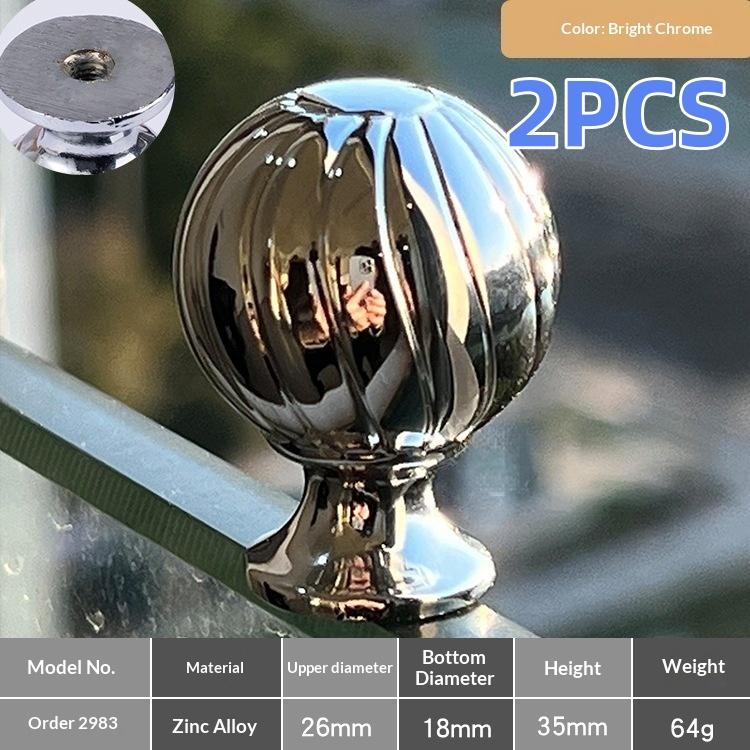 1/2Pcs Simple Kitchen Cabinet Bed Wardrobe Drawer Handle  Light Luxury Zinc Alloy Single Hole Round Ball Cabinet Door Handle