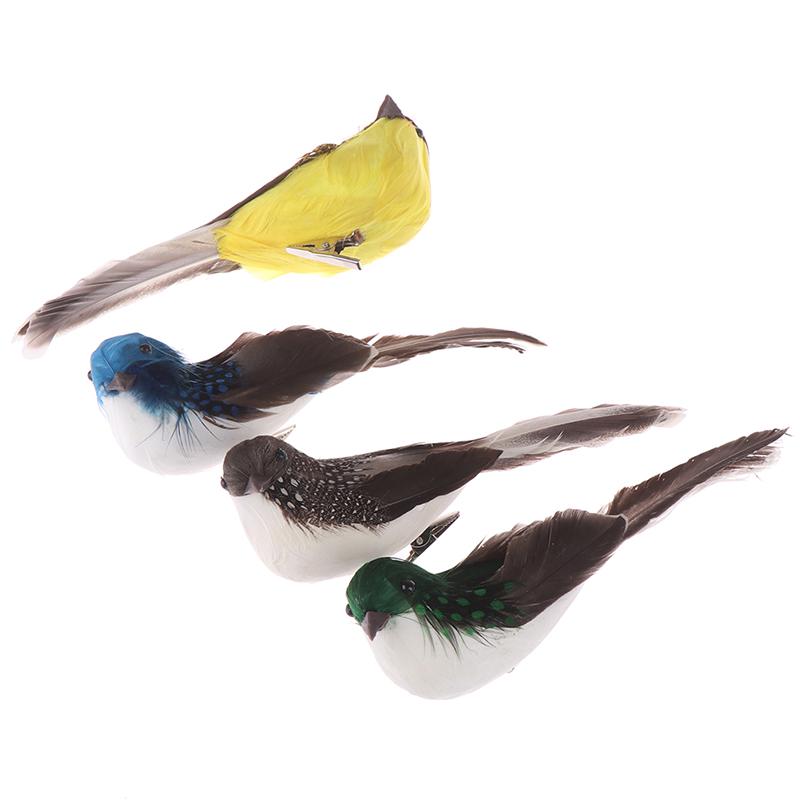 Mini Fake Birds Artificial Feather Foam Doves Wedding Garden Decoration.ornament