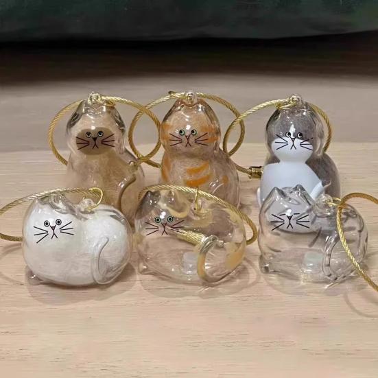 Cat Hair Storage Bottle for Collecting Cat And Dog Hair Transparent Pet Fur Keepsake Keychain with Tweezer Pet Memorial Gift