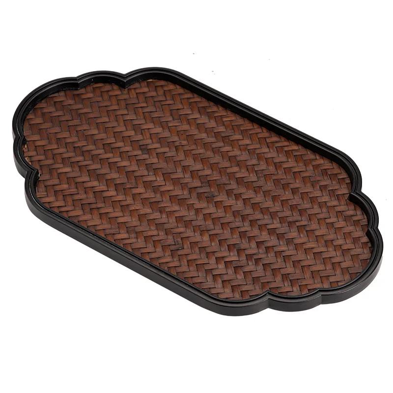 Chinese Tea Table Tureen Base Support Teapot Mat Bamboo Alloy Purple Sand Teapot Kettle Mat Pot Mat Serving Trays Tea Tray