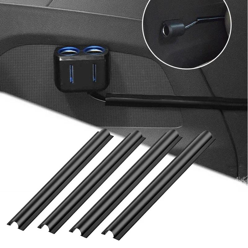 4dílná elegantní sada organizérů kabelů do auta Univerzální návleky pro úhledný interiér bez poškození Chraňte nabíjecí kabely Vylepšete estetiku