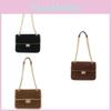 Chic Retro Velvet Grid Crossbody Bag 2023 New Fashionable Shoulder Bag For Women