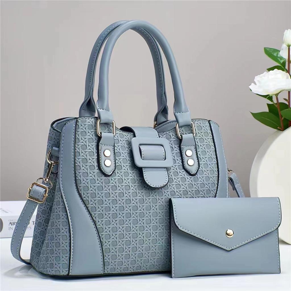 WTEMPO Jednobarevné kabelky s velkou kapacitou, sada 1 velké tašky + 1 malé tašky, dámské crossbody tašky, retro tašky přes rameno