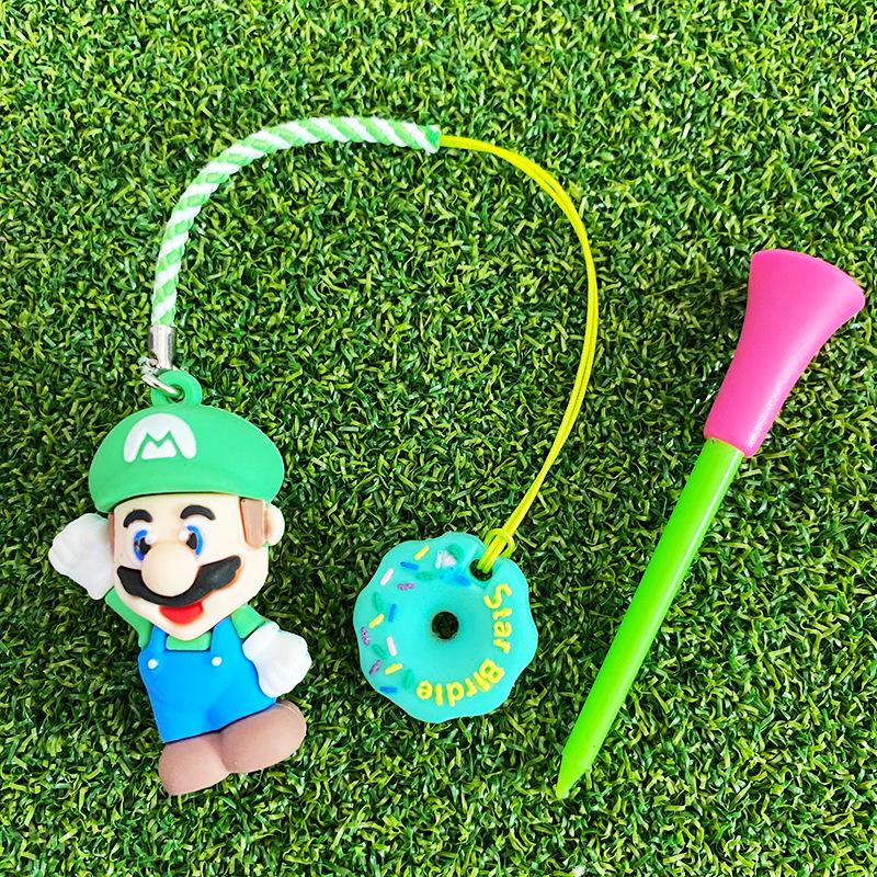 

Mario Cartoon Golf Tee Set: 83mm Golf Ball Peg & Sleeve with Ladder Stand зелёный