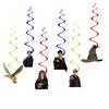 Party Harry Potter Decorations Cake Toppers Spiral Pull Flags Aluminum Set Foil