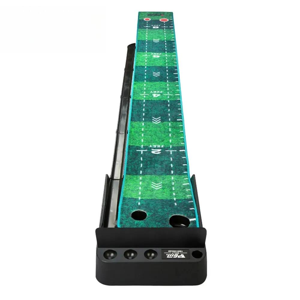 TL021 3M Ball Return Mini Golf Putting Green Fairway Mat Golf Putting Mat Green Carpet Golf Putter Practice Set